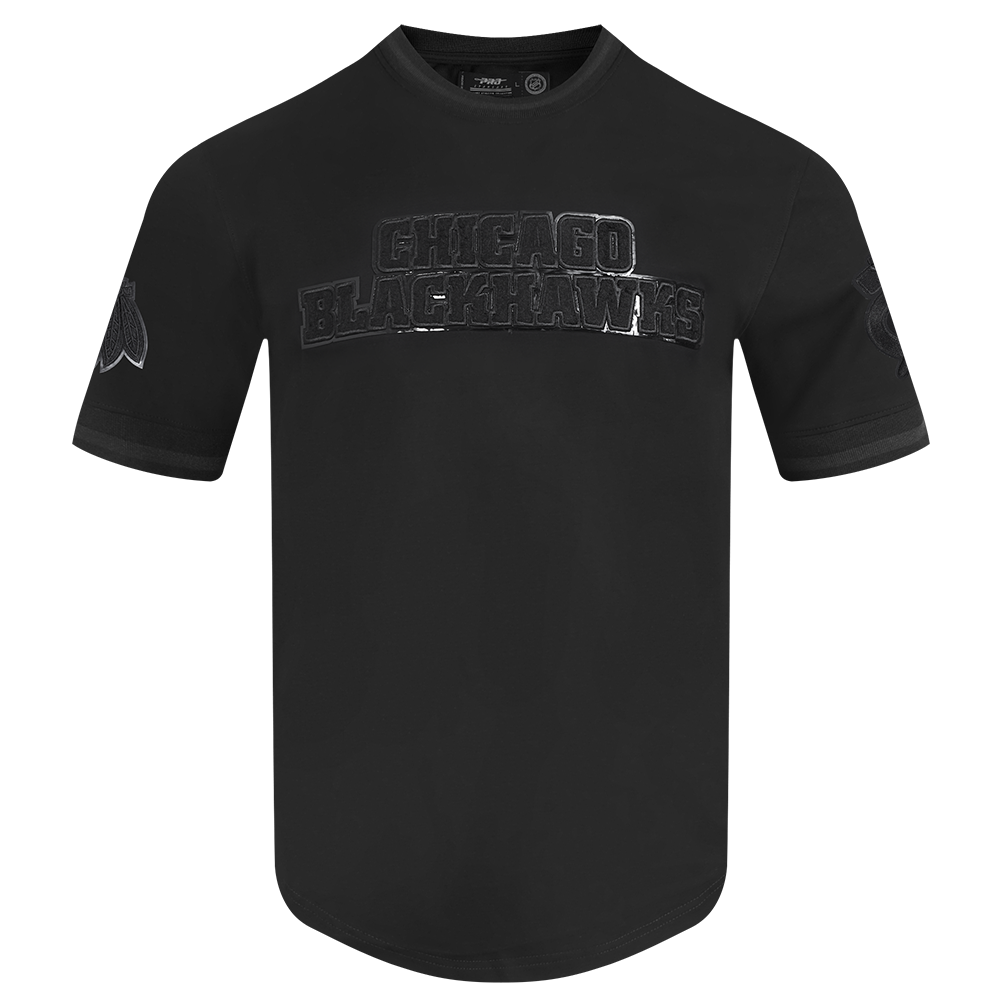 NHL CHICAGO BLACK MEN'SHAWKS CLASSIC 3BK DK TEE (TRIPLE BLACK MEN'S)