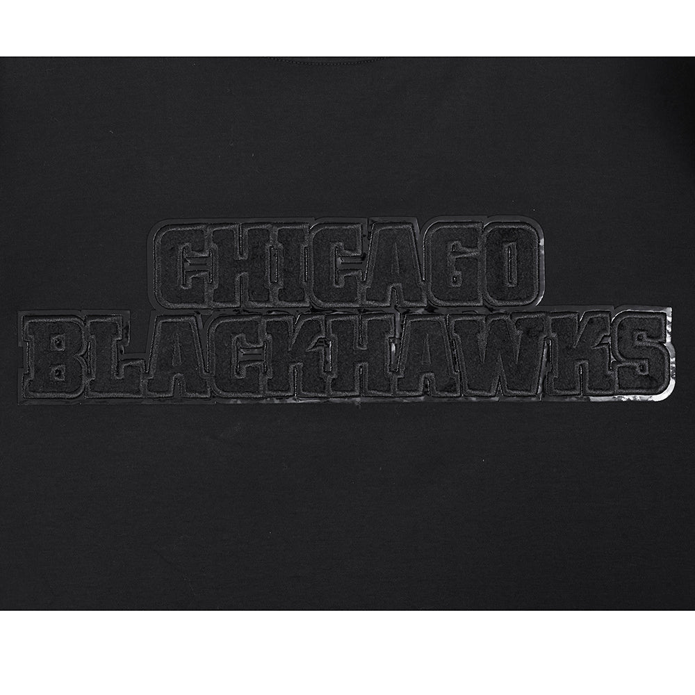 NHL CHICAGO BLACK MEN'SHAWKS CLASSIC 3BK DK TEE (TRIPLE BLACK MEN'S)