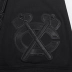 NHL CHICAGO BLACK MEN'SHAWKS CLASSIC 3BK DK TEE (TRIPLE BLACK MEN'S)