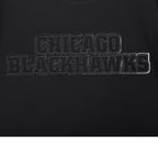 NHL CLASSIC 3BK T-SHIRT EN JERSEY SIMPLE CHICAGO BLACKHAWKS (TRIPLE NOIR HOMME)