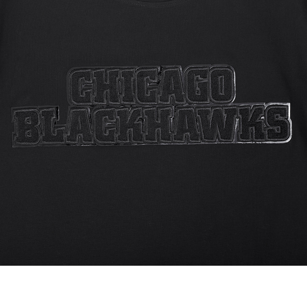 NHL CLASSIC 3BK T-SHIRT EN JERSEY SIMPLE CHICAGO BLACKHAWKS (TRIPLE NOIR HOMME)