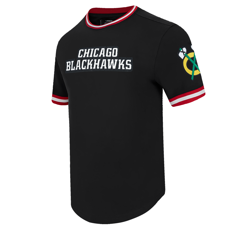 NHL CHICAGO BLACKHAWKS CLASSIC CHENILLE MEN'S DK TEE (BLACK/RED)