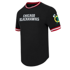 NHL CHICAGO BLACKHAWKS CLASSIC CHENILLE MEN'S DK TEE (BLACK/RED)