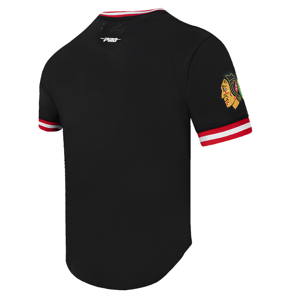 NHL CHICAGO BLACKHAWKS CLASSIC CHENILLE MEN'S DK TEE (BLACK/RED)