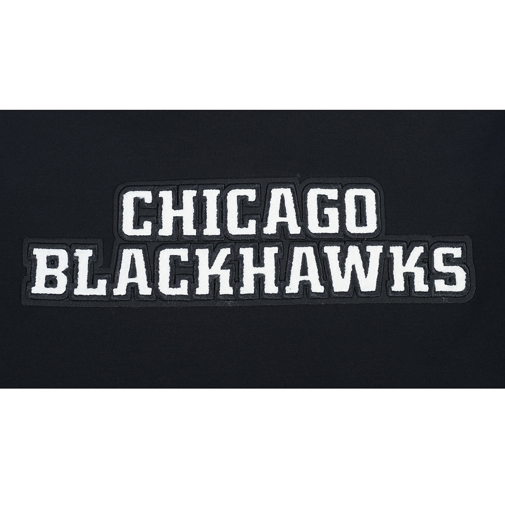 NHL CHICAGO BLACKHAWKS CLASSIC CHENILLE MEN'S DK TEE (BLACK/RED)