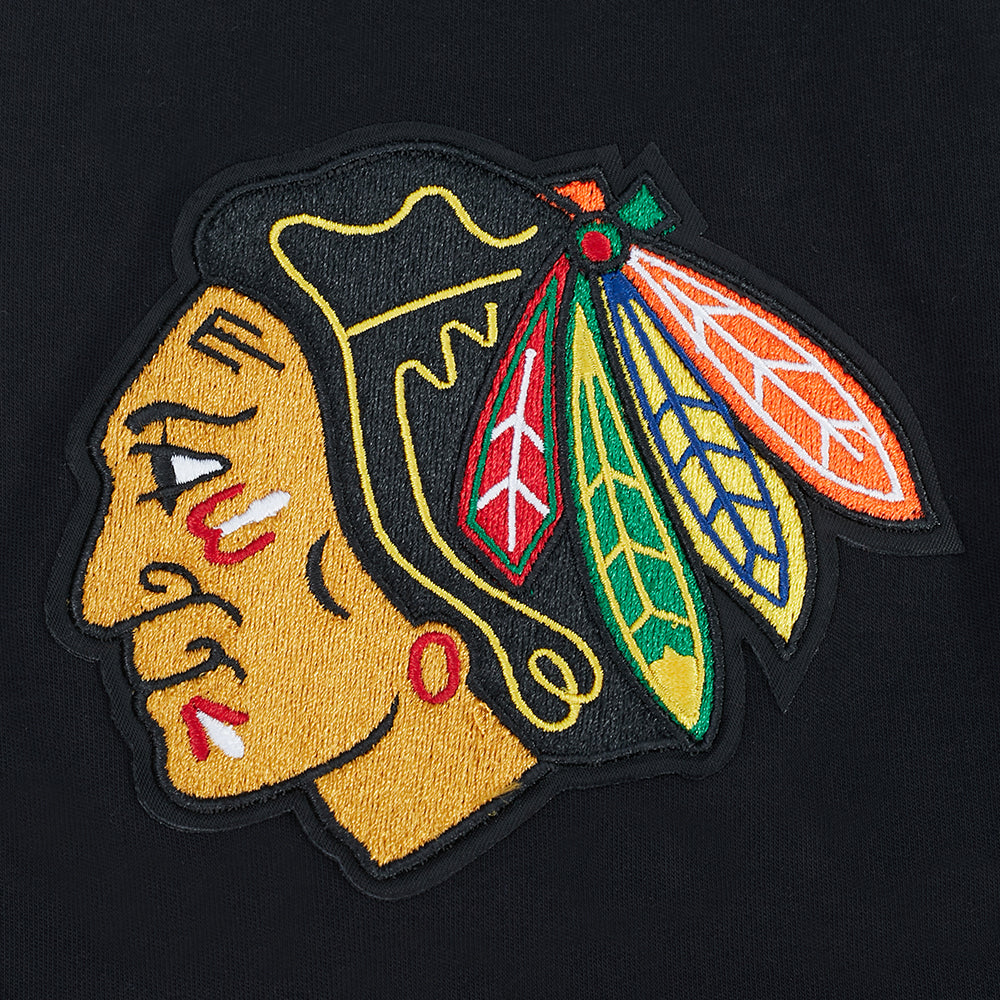 NHL CHICAGO BLACKHAWKS CLASSIC CHENILLE MEN'S DK TEE (BLACK/RED)