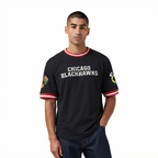 NHL CHICAGO BLACKHAWKS CLASSIC CHENILLE MEN'S DK TEE (BLACK/RED)