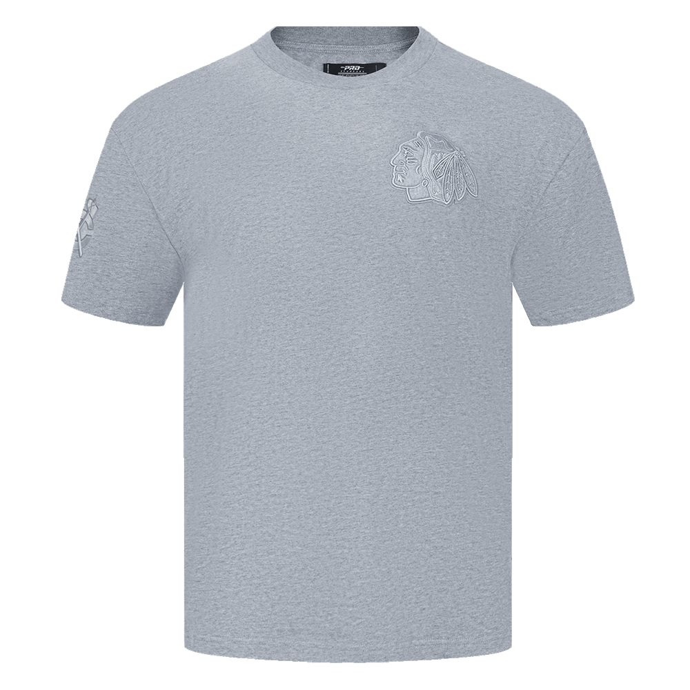NHL CHICAGO BLACKHAWKS NEUTRAL MEN'S  CJ DROP SHOULDER TEE (DARK HEATHER GRAY)