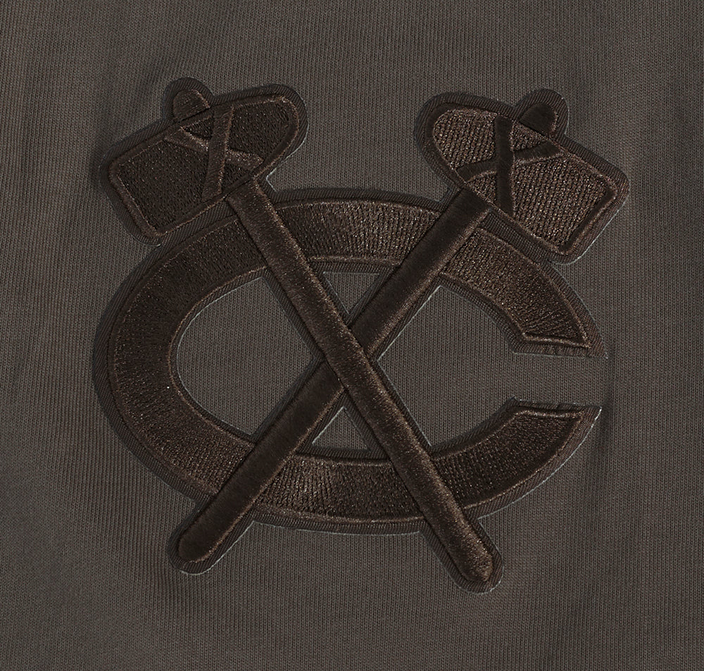NHL CHICAGO BLACKHAWKS NEUTRAL MEN'S CJ DROP SHOULDER TEE (DARK TAUPE)