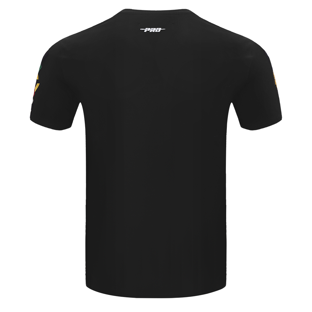 NHL CHICAGO BLACKHAWKS SCRIPT TAIL T-SHIRT EN JERSEY SIMPLE POUR HOMME (NOIR)