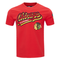NHL CHICAGO BLACKHAWKS SCRIPT TAIL MEN'S SJ TEE (RED)