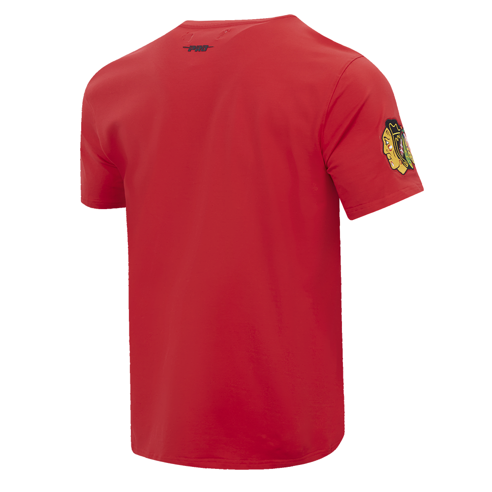 NHL CHICAGO BLACKHAWKS SCRIPT TAIL MEN'S SJ TEE (RED)
