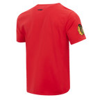 NHL CHICAGO BLACKHAWKS SCRIPT TAIL MEN'S SJ TEE (RED)