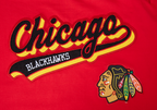 NHL CHICAGO BLACKHAWKS SCRIPT TAIL MEN'S SJ TEE (RED)