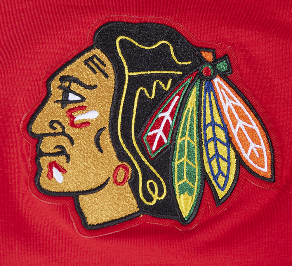 NHL CHICAGO BLACKHAWKS SCRIPT TAIL MEN'S SJ TEE (RED)