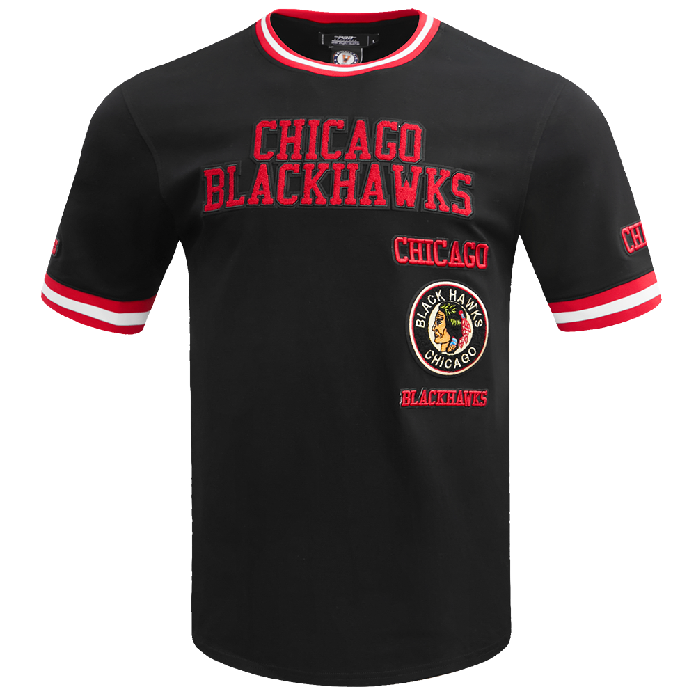 NHL CHICAGO BLACKHAWKS RETRO CLASSIC MEN'S  DK TEE (BLACK/RED)