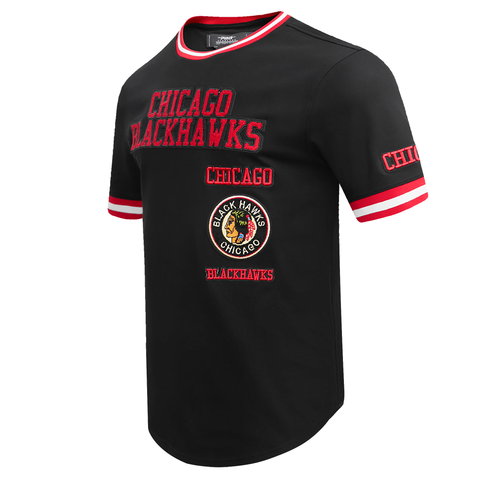 NHL CHICAGO BLACKHAWKS RETRO CLASSIC MEN'S  DK TEE (BLACK/RED)