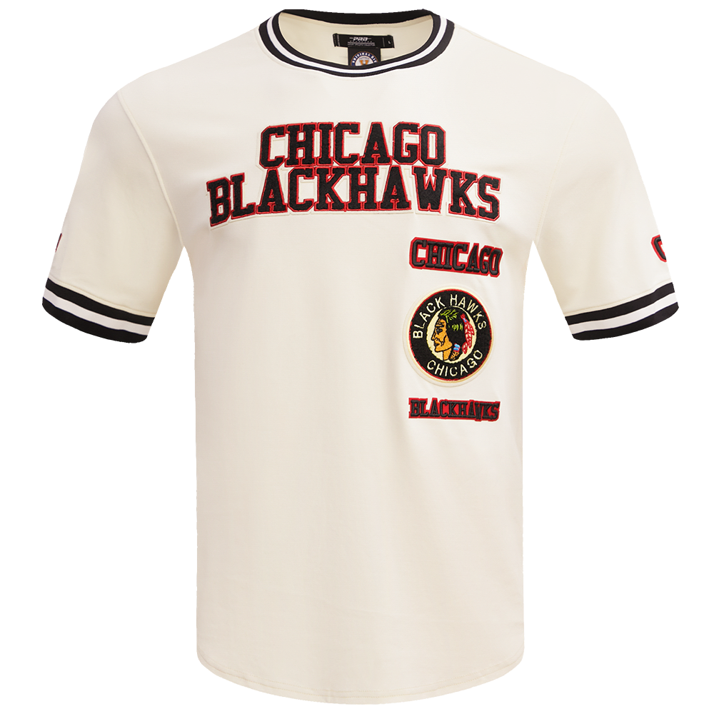 NHL CHICAGO BLACKHAWKS RETRO CLASSIC MEN'S DK TEE (EGGSHELL/ BLACK)