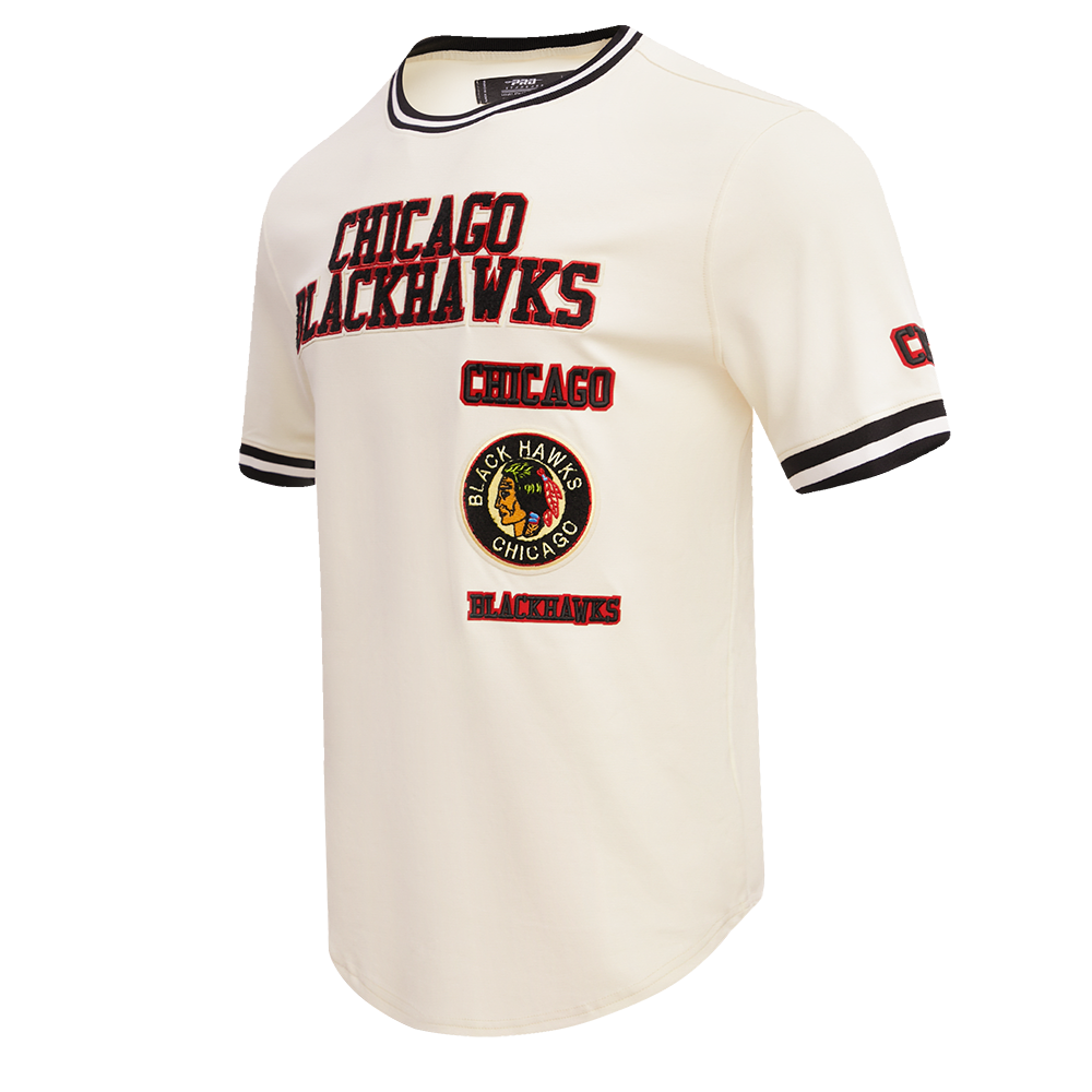 NHL CHICAGO BLACKHAWKS RETRO CLASSIC MEN'S DK TEE (EGGSHELL/ BLACK)