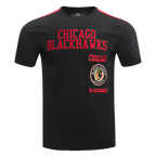 NHL CHICAGO BLACKHAWKS RETRO CLASSIC MEN'S SJ STRIPED TEE (BLACK/RED)