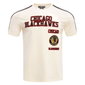NHL CHICAGO BLACKHAWKS RETRO CLASSIC MEN'S SJ STRIPED TEE (EGGSHELL/ BLACK)