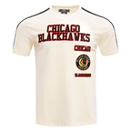 NHL CHICAGO BLACKHAWKS RETRO CLASSIC MEN'S SJ STRIPED TEE (EGGSHELL/ BLACK)