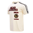 NHL CHICAGO BLACKHAWKS RETRO CLASSIC MEN'S SJ STRIPED TEE (EGGSHELL/ BLACK)