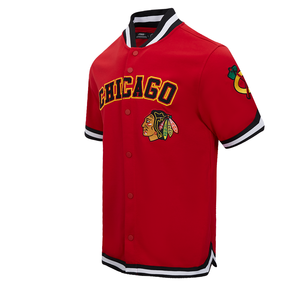 NHL CHICAGO BLACKHAWKS CLASSIC BLOUSON D'ÉCHAUFFEMENT POUR HOMME (ROUGE/NOIR)