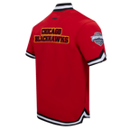 NHL CHICAGO BLACKHAWKS CLASSIC BLOUSON D'ÉCHAUFFEMENT POUR HOMME (ROUGE/NOIR)