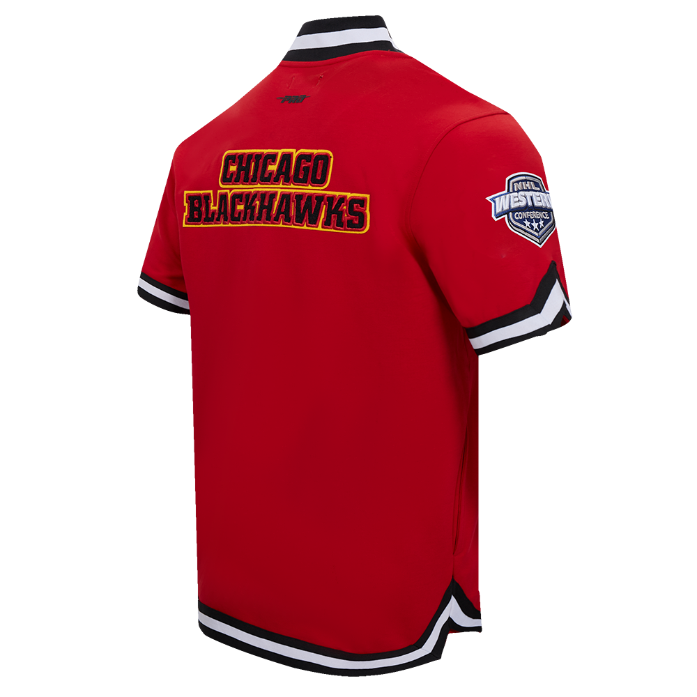 NHL CHICAGO BLACKHAWKS CLASSIC BLOUSON D'ÉCHAUFFEMENT POUR HOMME (ROUGE/NOIR)