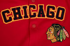 NHL CHICAGO BLACKHAWKS CLASSIC BLOUSON D'ÉCHAUFFEMENT POUR HOMME (ROUGE/NOIR)