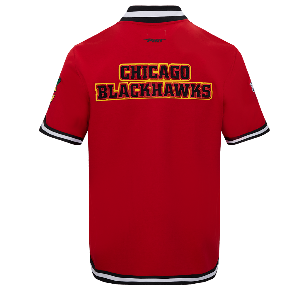 NHL CHICAGO BLACKHAWKS CLASSIC BLOUSON D'ÉCHAUFFEMENT POUR HOMME (ROUGE/NOIR)