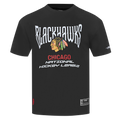 NHL CHICAGO BLACKHAWKS CITY TOUR 2.0 MEN'S CJ DROP SHOULDER TEE (BLACK)
