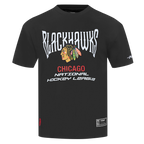 NHL CHICAGO BLACKHAWKS CITY TOUR 2.0 MEN'S CJ DROP SHOULDER TEE (BLACK)