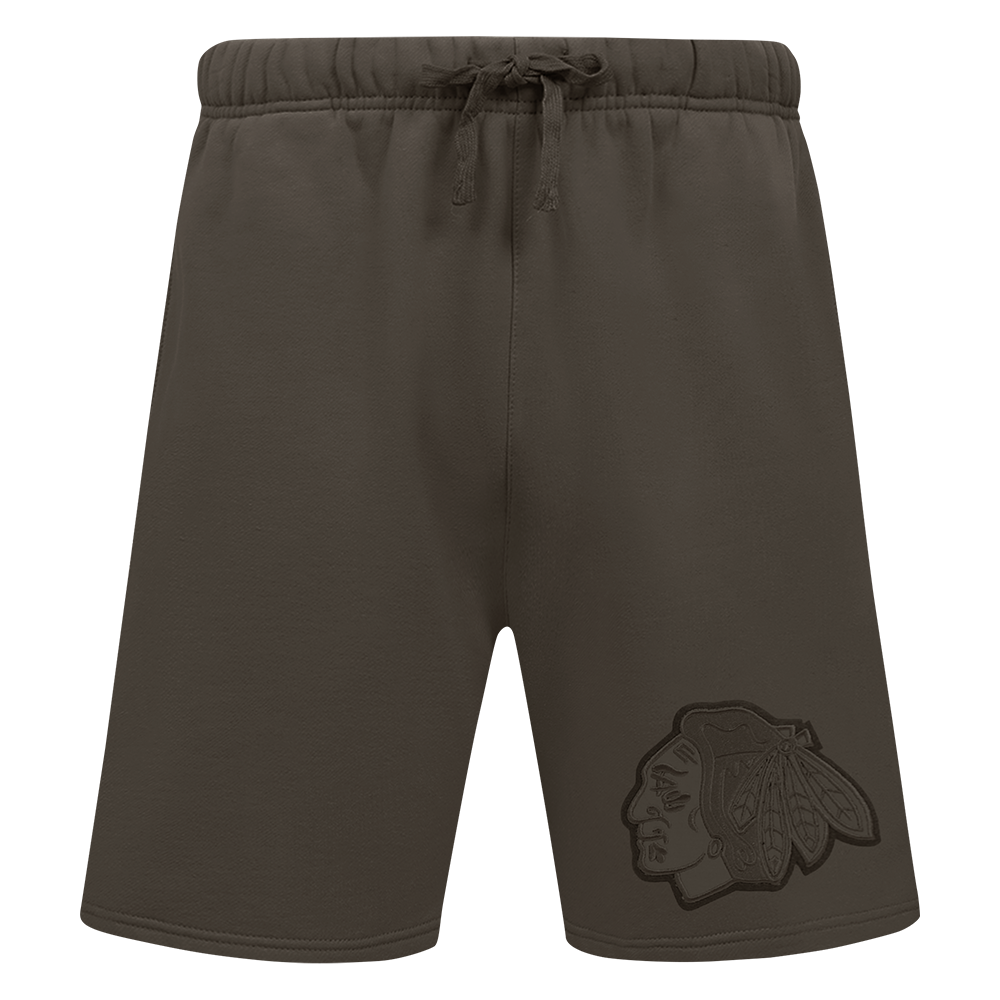 NHL CHICAGO BLACKHAWKS SHORT EN MOLLETON (TAUPE FONCÉ)