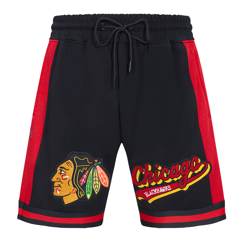 NHL CHICAGO BLACKHAWKS SCRIPT TAIL MEN'S DK 2.0 SHORT (BLACK/RED)