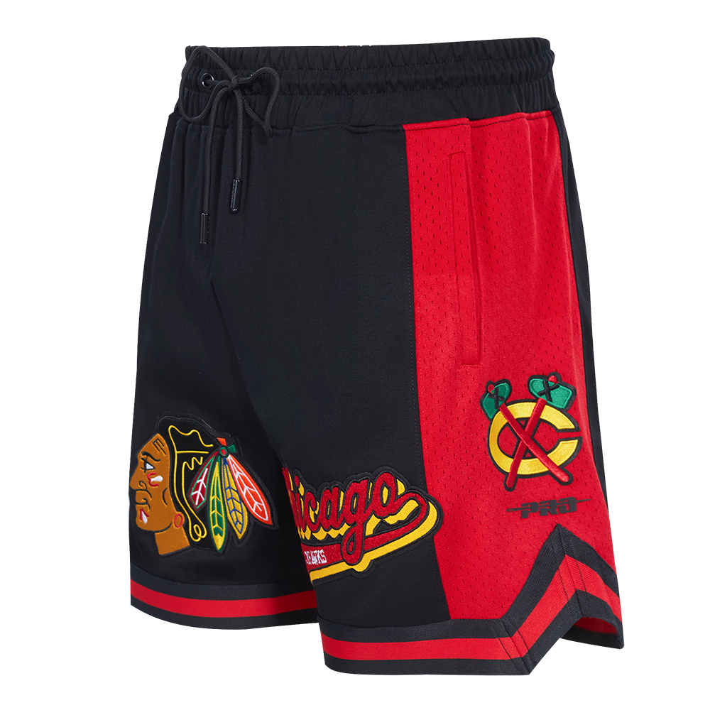 NHL CHICAGO BLACKHAWKS SCRIPT TAIL MEN'S DK 2.0 SHORT (BLACK/RED)