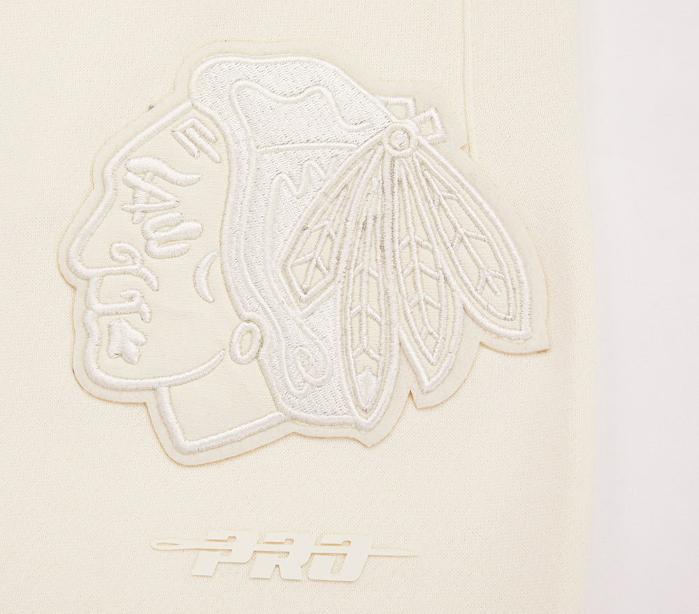 NHL CHICAGO BLACKHAWKS NEUTRAL PANTALON OUATÉ EN MOLLETON POUR HOMME (COQUILLE D'ŒUF)