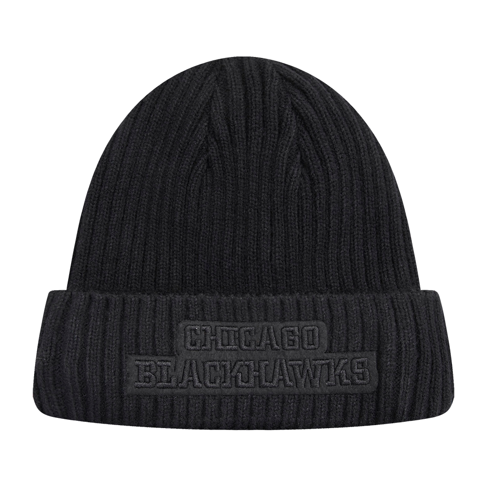 NHL CHICAGO BLACKHAWKS NEUTRAL BEANIE (BLACK)