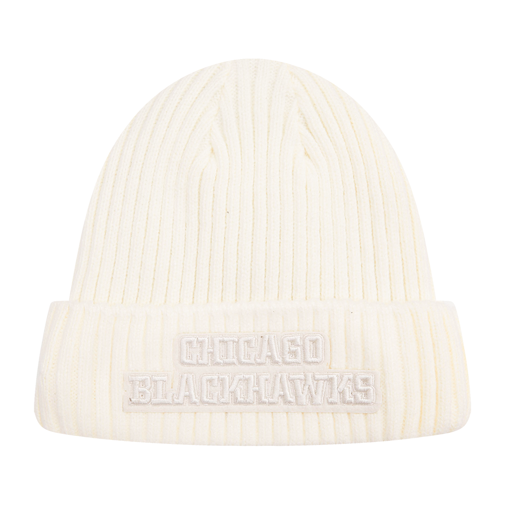 NHL CHICAGO BLACKHAWKS NEUTRAL BEANIE (EGGSHELL)