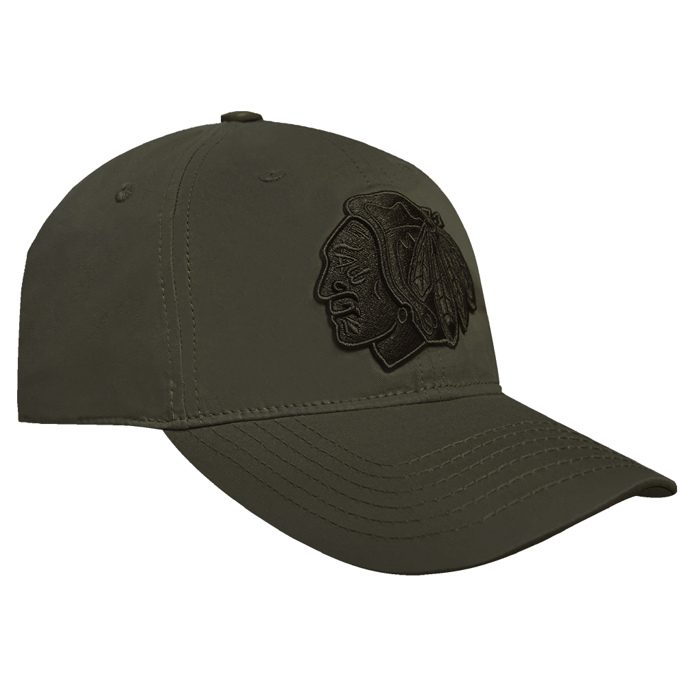 NHL CHICAGO BLACKHAWKS NEUTRAL DAD HAT (DARK TAUPE)