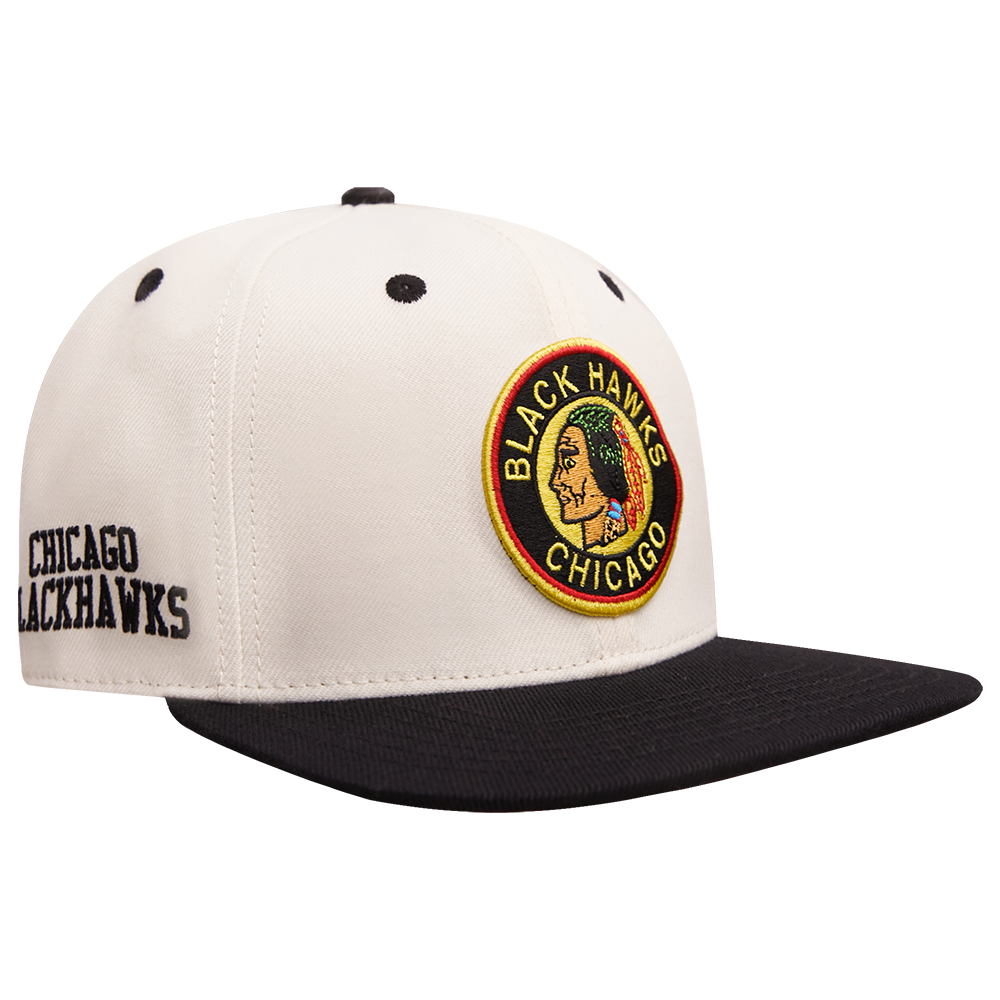 NHL CHICAGO BLACKHAWKS RETRO CLASSIC UNISEX PRIMARY LOGO WOOL SNAPBACK (EGGSHELL)
