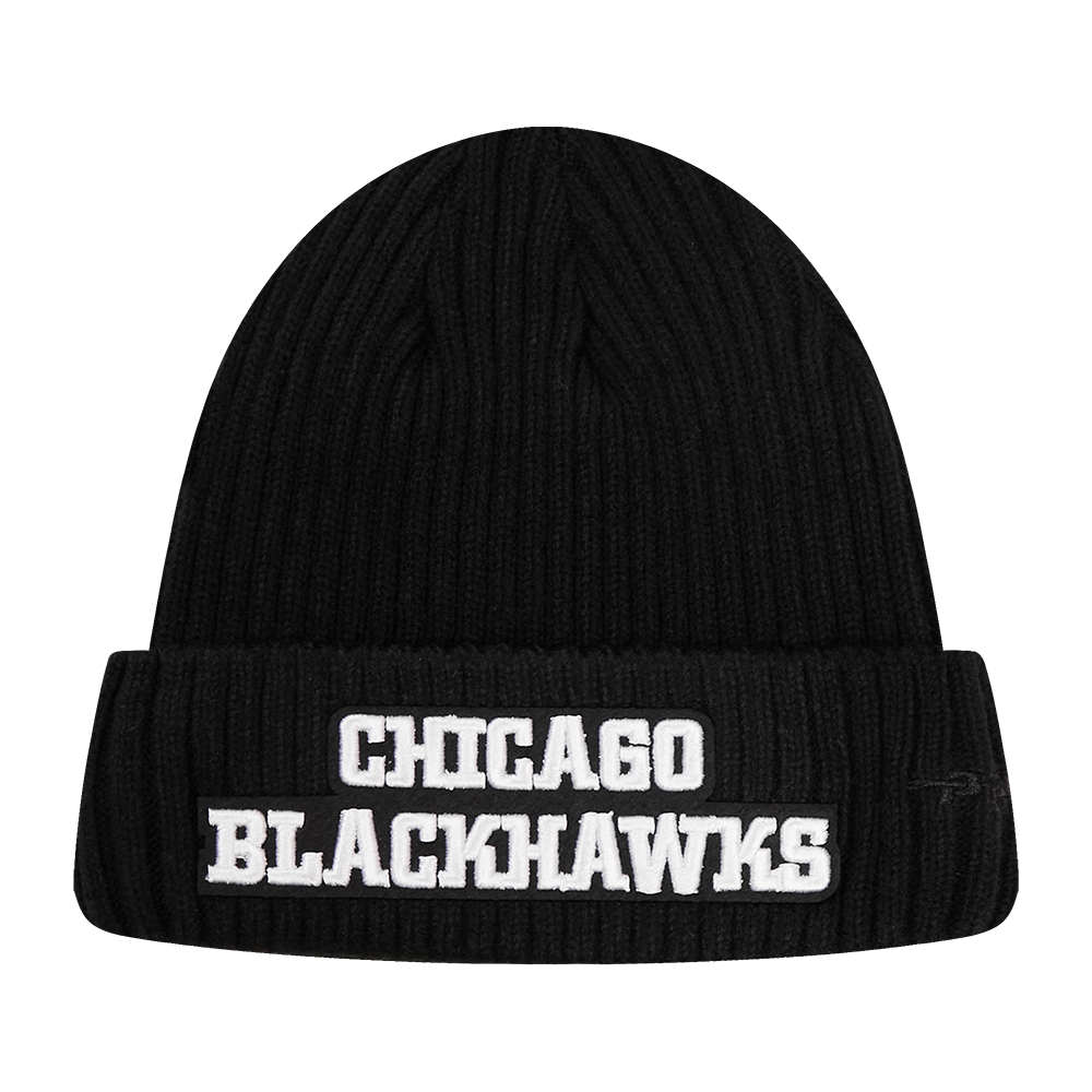 NHL CHICAGO BLACKHAWKS CLASSIC CORE UNISEX BEANIE (BLACK)