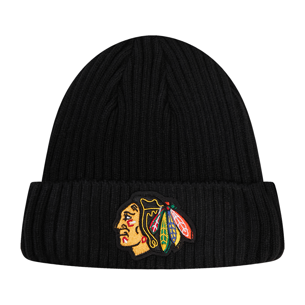 NHL CHICAGO BLACKHAWKS CLASSIC CORE UNISEX BEANIE (BLACK)
