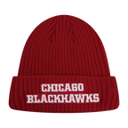 NHL CHICAGO BLACKHAWKS CLASSIC CORE UNISEX BEANIE (RED)