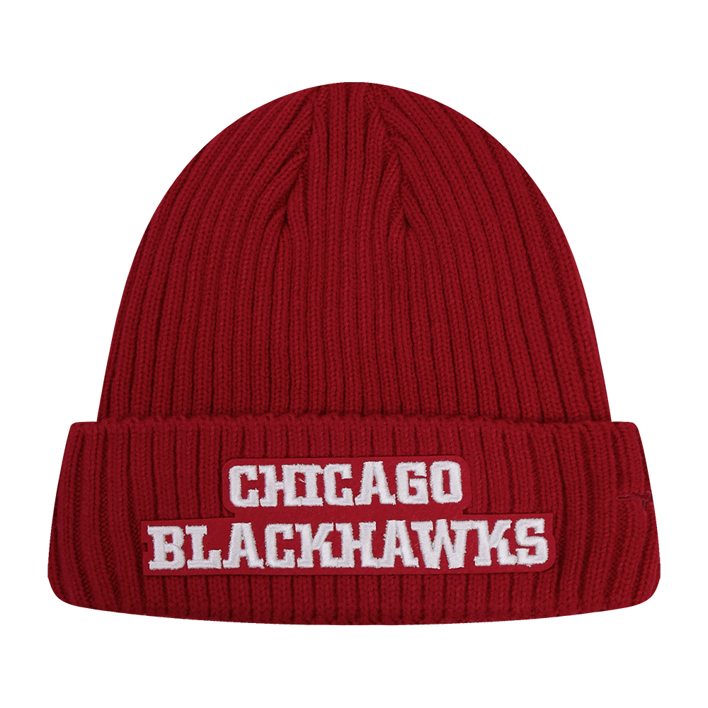 NHL CHICAGO BLACKHAWKS CLASSIC CORE UNISEX BEANIE (RED)
