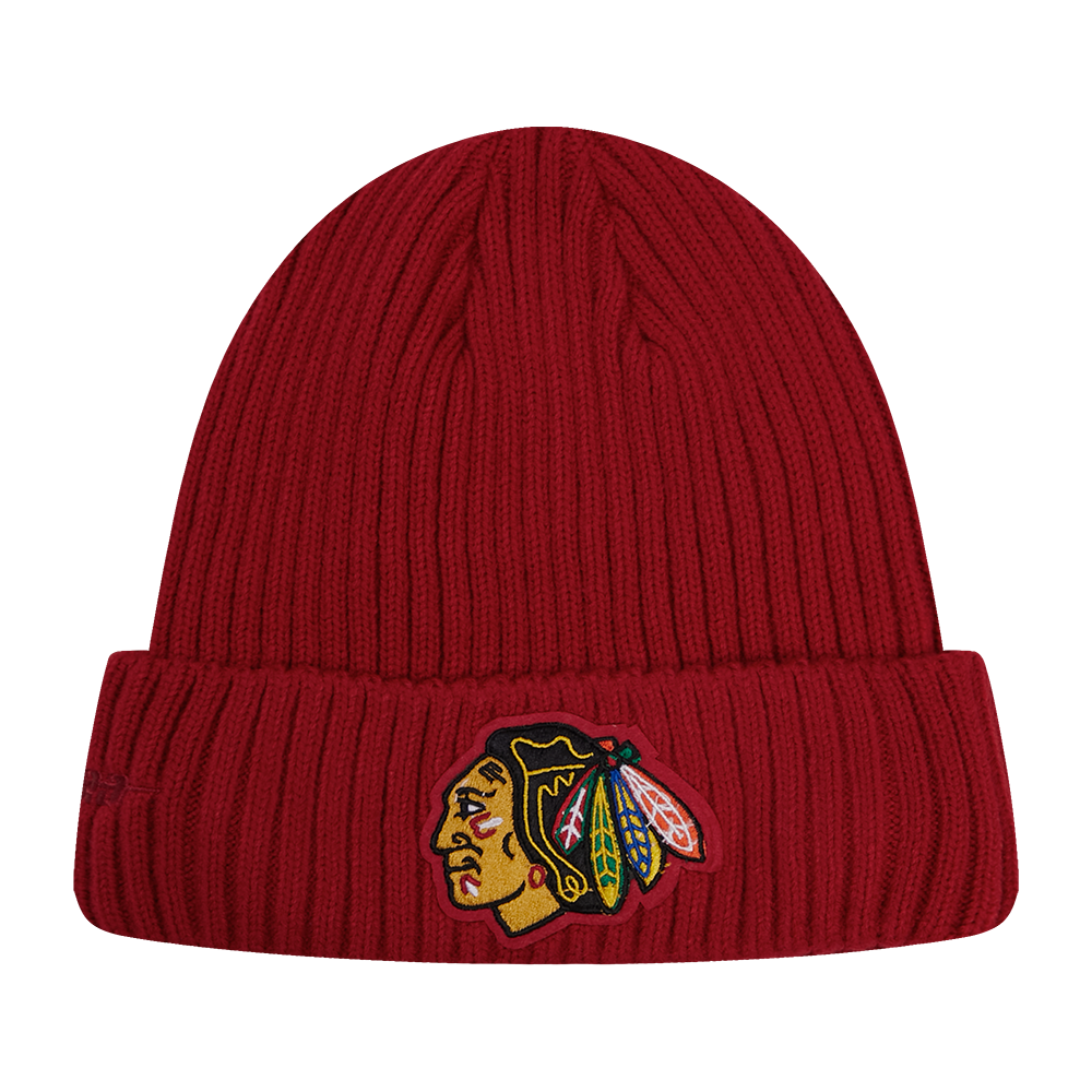 NHL CHICAGO BLACKHAWKS CLASSIC CORE UNISEX BEANIE (RED)