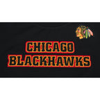 NHL CHICAGO BLACKHAWKS CLASSIC T-SHIRT EN JERSEY SIMPLE À COUPE AJUSTÉE POUR FEMME (NOIR)