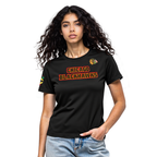 NHL CHICAGO BLACKHAWKS CLASSIC T-SHIRT EN JERSEY SIMPLE À COUPE AJUSTÉE POUR FEMME (NOIR)