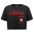 NHL CHICAGO BLACKHAWKS RETRO CLASSIC T-SHIRT À COUPE CARRÉE POUR FEMME (NOIR)